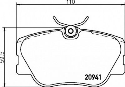HELLA PAGID 8db355017601 -  Комплект тормозных колодок, дисковый тормоз